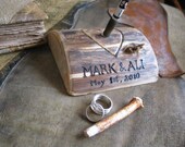 Wedding guest book Pen Holder rustic wood