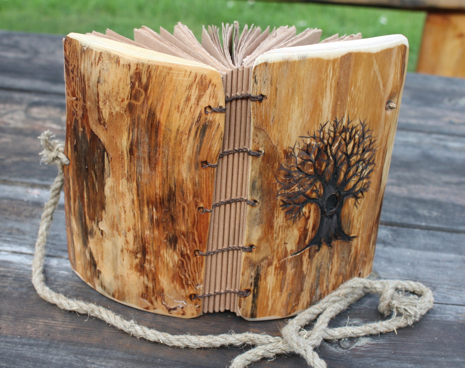 Rustic Wedding Guest Book Wood with Tree of life