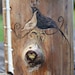 Coptic stich rustic wood journal with Love birds and gold heart