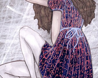 Lazy Laying 8in X 11in Art Print