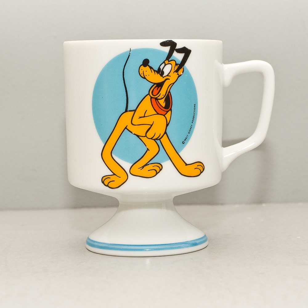 Vintage Pluto Pedestal Mug by Walt Disney Productions