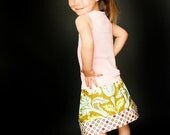 Acanthus in Olive with Vintage dots skirt   OUT OF PRINT  Get it fast