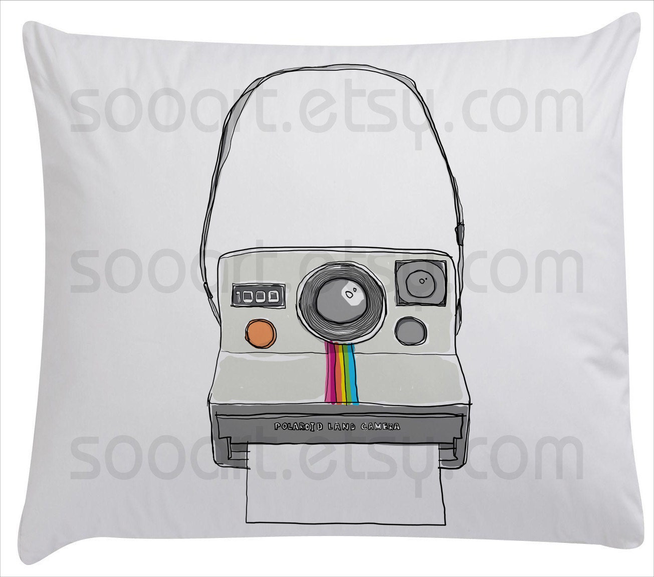 polaroid camera -Digital Image Sheet -Original Illustrate Drawing  A4 Print transfer on Pillows, t-shirts, scrapbook, lampshades  ETC.v