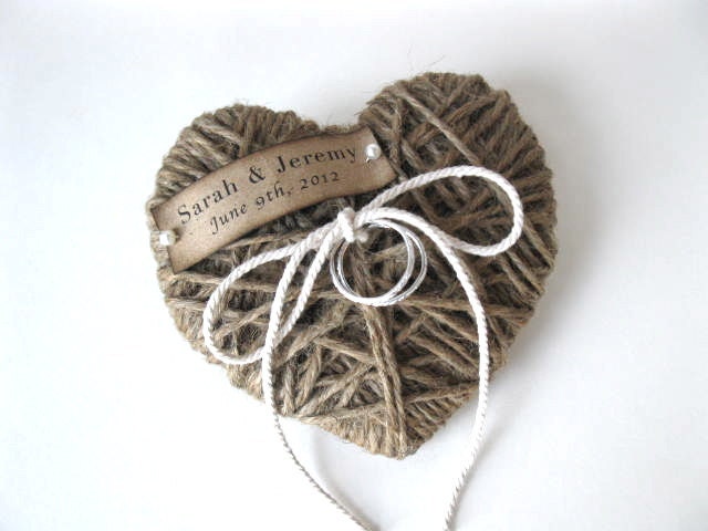 Wedding Ring Pillow/Holder - in WEDDINGS UNVEILED  2013 magazine - reuse as Christmas ornament/keepsake - ORIGINAL design
