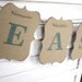 Easter Banner - Easter decoration - Aqua blue/green color