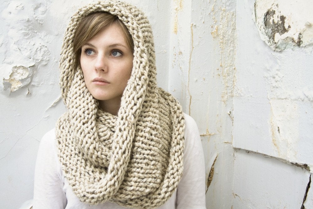 Large Wool Cowl - Circle Scarf - Infinity Scarf - Choose Your COLOR - mbgdesigns