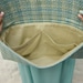 Turquoise Olive Button Tweed Clutch READY TO SHIP