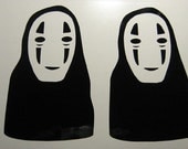 Spirited Away No Face 2x Decal Sticker Anime Totoro Macbook
