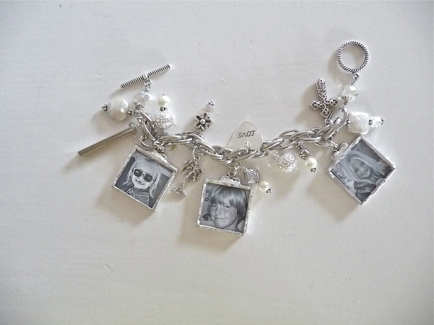 Personalized Photo Bracelet 3 photo charms
