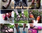 GIFT CERTIFICATE - Valid for any pair of shoes at Le pied léger