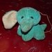 Blue corderoy toy elephant