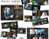 PHOTOBOOK - Tattooed - Photoshop Templates for Photographers. 5x7 Photo Book - 20 Pages Plus Cover Design