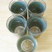 SALE vintage 60s cocktail glasses / sea green and gold damask