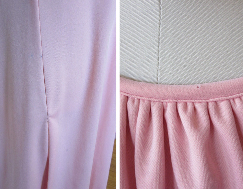 1970s pink dress / 70s grecian sundress