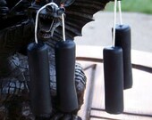 Handcrafted WITCHES FINGERS Nubby Lil Taper Candles with Gold Seal Dragon's Blood - Set of Four Primitive Soy Spell Candles