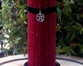 TRUE BLOOD Sacred Witchblood Soy Pillar Candle w/ Gold Seal Dragon's Blood for Power Casting, Blood Moon Rites, Sexual Potency, Conjuring