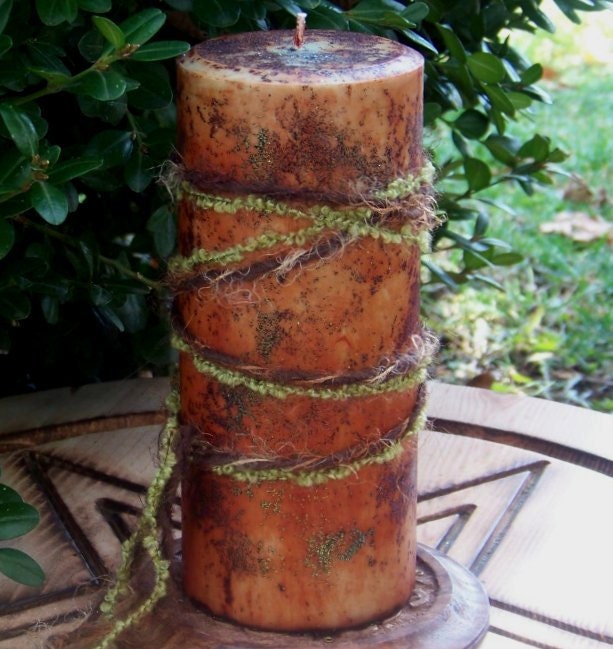 ELFHAME Soy Pillar Candle for Seidr Craft, Norse Celtic Witchcraft, Faery Workings, Land Magic and Shapeshifting