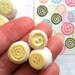 button rubber stamps. hand carve rubber stamp - hand carved stamps - sewing buttons stamps - set of 6 -  small - no1.