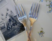 The Bride and Groom. Vintage Wedding Fork Set
