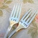 I Do Me Too Wedding Forks. Featured In Martha Stewart Weddings May 2011