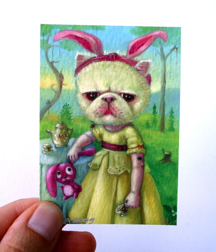 ACEO/ Nobody Came to my Tea Party by Ilona Sampovaara - ilonaart ACEO/ Nobody Came to my Tea Party by Ilona Sampovaara - ilonaart