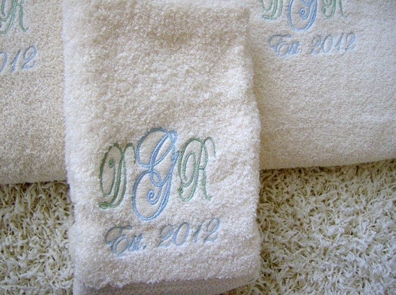 Wedding, Anniversary, Special Occasion Personalized Monogrammed Towels SALE