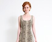 HAITI - Vintage 60s Leopard Print Dress / Tunic Sz M