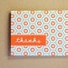 Thank You Cards - Bright Tangerine and Cockatoo Honeycomb - Pippa
