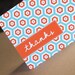 Thank You Cards - Bright Tangerine and Cockatoo Honeycomb - Pippa