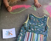 SALE Let's Go Fishing - Lures Art Smock Apron Size 2T-4T