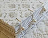 Taupe on White Handmade Book - READY TO SHIP
