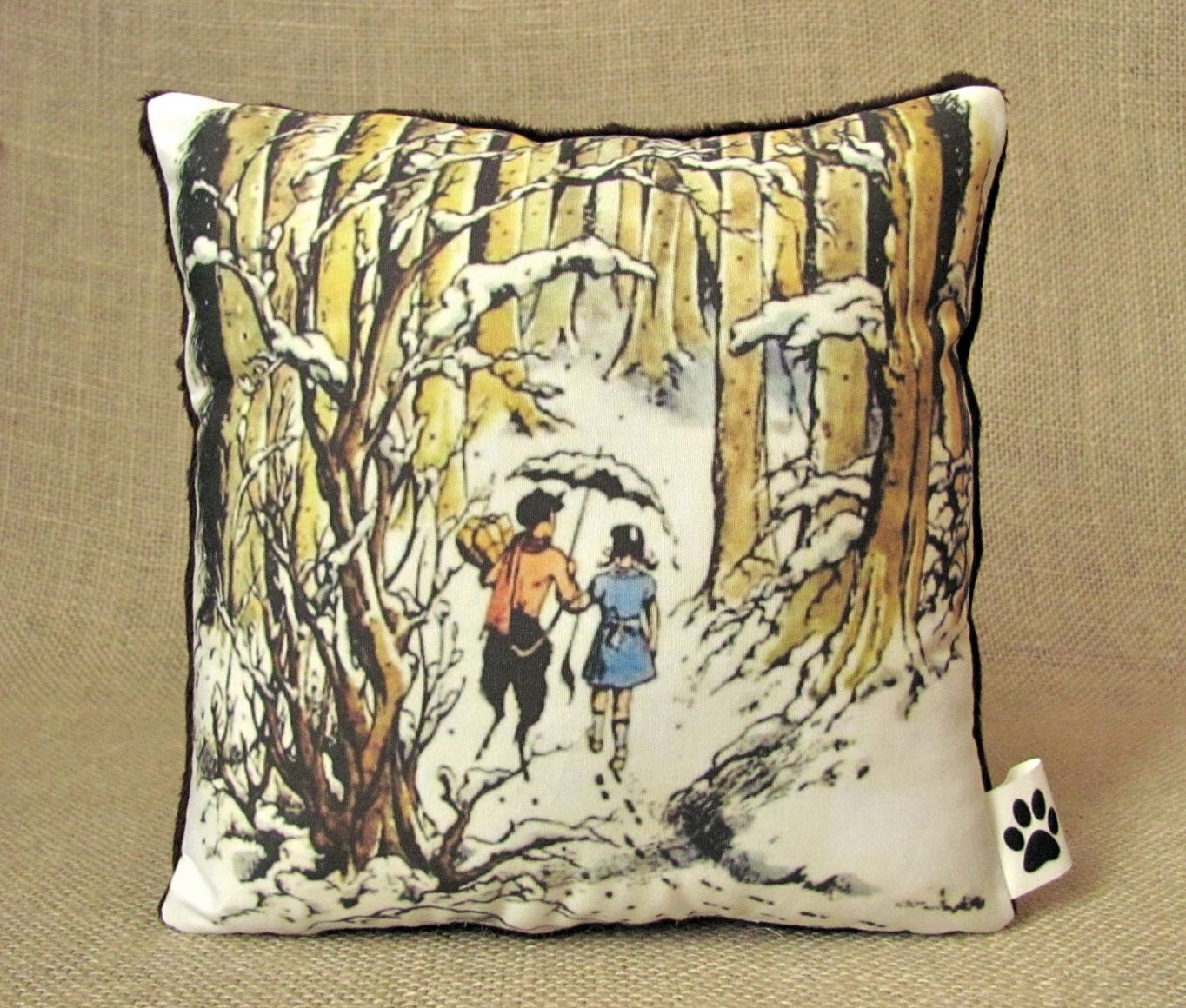 Lucy and Mr Tumnus - Chronicles Of Narnia - Little Decorative Pillow