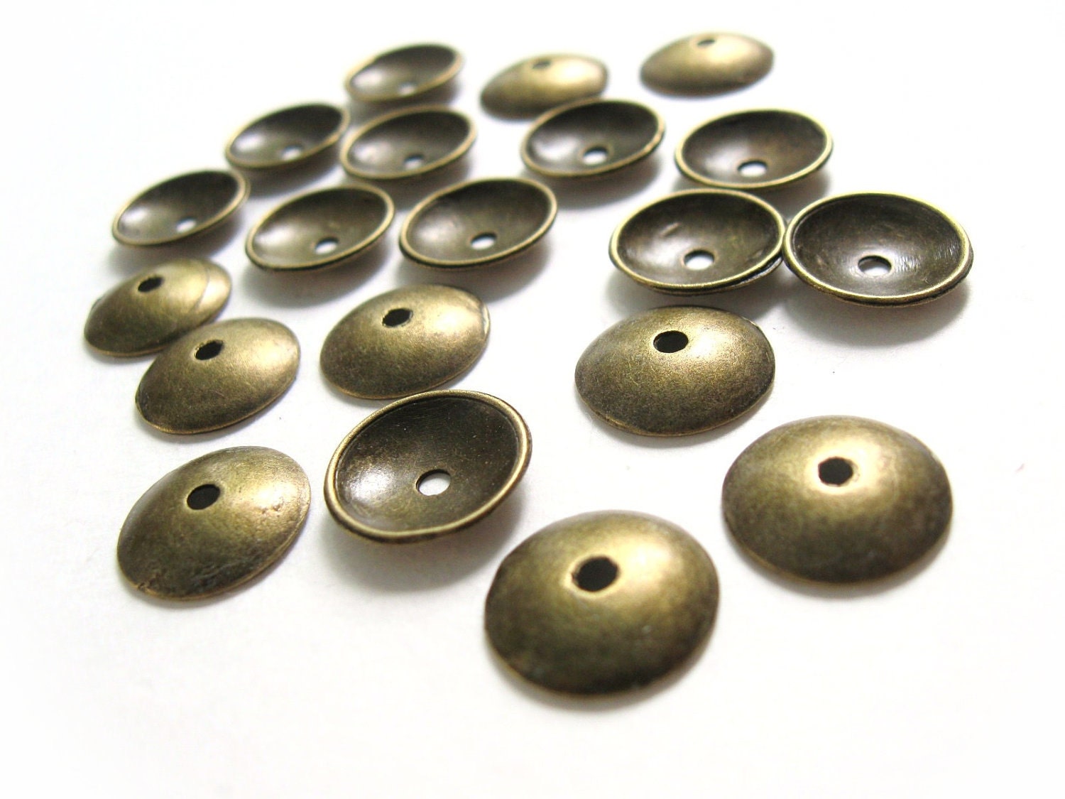 Alloy Bead Caps Antique bronze beadcaps 13mm 40pcs  (JF514)