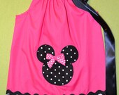 Minnie Mouse hot pink and Zebra pillowcase dress