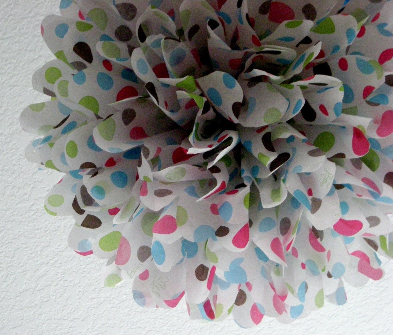 Party Dots ... 1 tissue paper pom // polka dots // mardi gras // birthday party decorations // diy // fiesta Il_170x135
