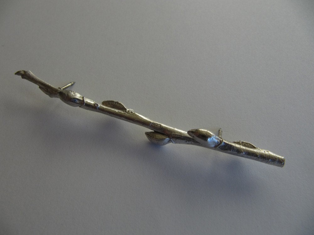 Pussywillow Stick Pin in Cast Sterling Silver