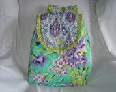 Child's Backpack  in Amy Butler's Love Bliss Emerald - Available in small size only