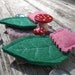 Gnome Fairy Furniture Bed Leaf and Mushroom Bedroom Set Pink