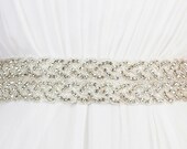 Bridal Sash, Crystal Sash - DOUBLE AUSTINE