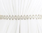 Bridal Sash, Crystal Sash - EMMELINE