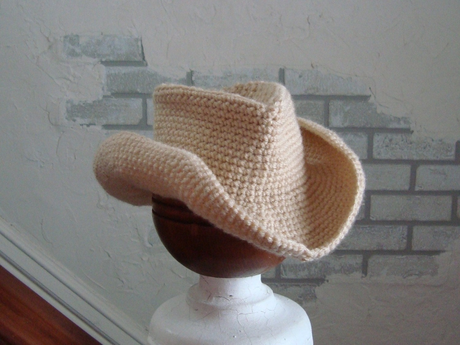CROCHET PATTERN  - Digital Download Cowboy or Cowgirl Hat Crochet  0-6 month PATTERN  001 - Photography Prop pattern