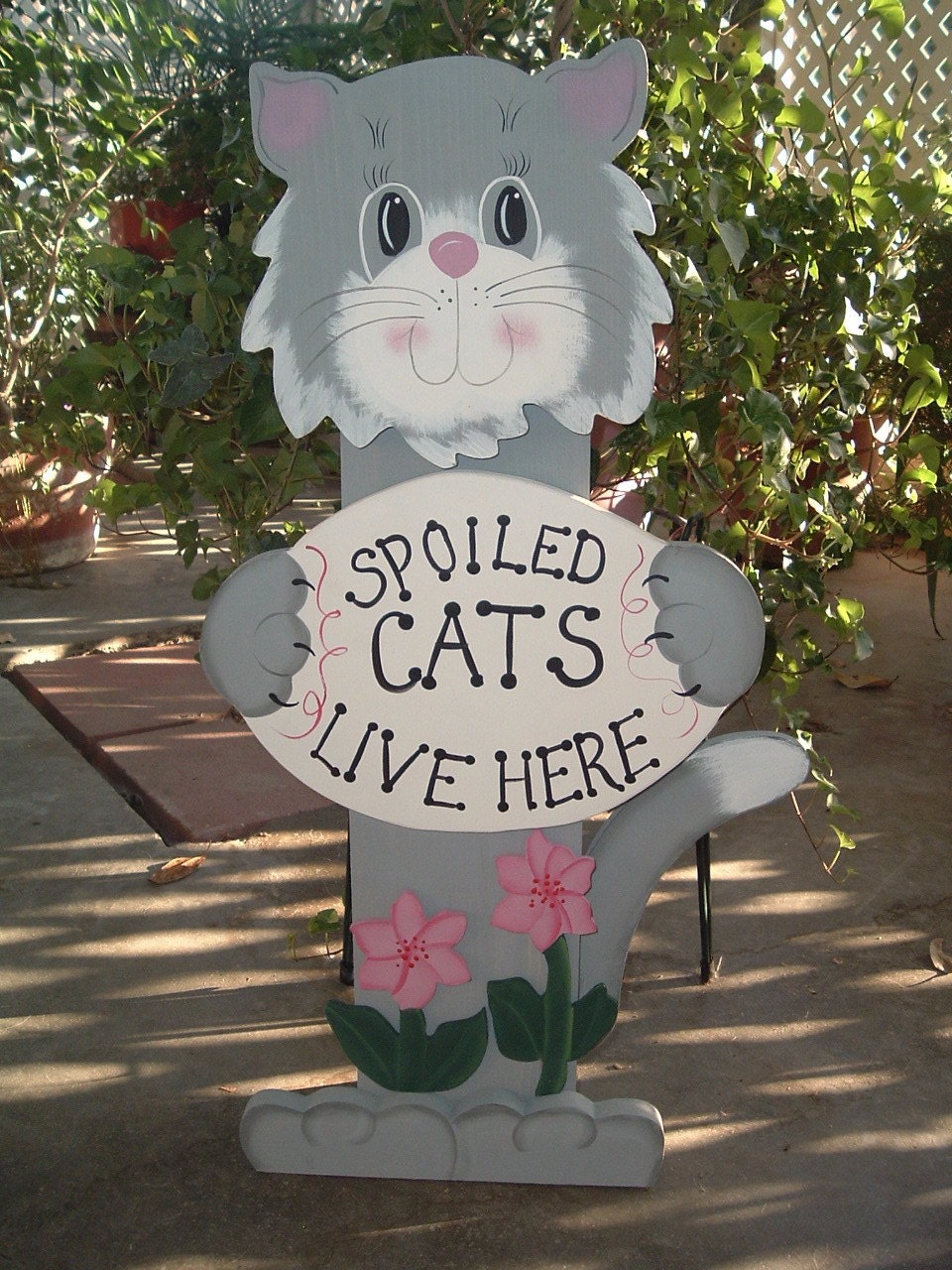 Spoiled Cats Live Here Porch Sitter Decor