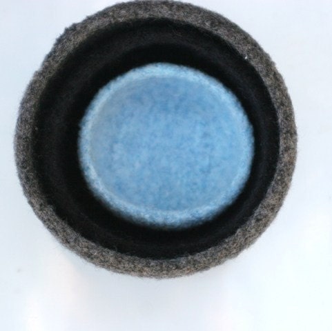 FELTED NESTING BOWLS touch of blue