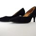 SPRING SALE//////Perfect Pair of 50s Little Black Kitten Heels