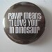 rawr means I love you in dinosaur 1 inch pinback button / magnet