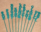 Metal Herb GARDEN STAKE SET Of 10 Marker Label Row
