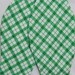 Green and White Argyle Bow Tie