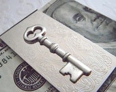 Steampunk Money Clip Skeleton Key Men's Accessories & Gifts Silver Plated Popular Vintage Inspired Gothic Victorian Steampunk Style