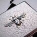 Big Cigarette Case Victorian Bee Silver Plated Metal Wallet Vintage Style Oversized Card Case Large Card Holder