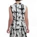 1960s Mod Dress 60s Abstract Trees Leaves 1970s 70s Mod Mini Scooter Drop Waist S M Small Medium